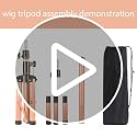 44.9 Inch Adjustable Mannequin Head Stand Tripod for Cosmetology & Wigs - Heavy Duty