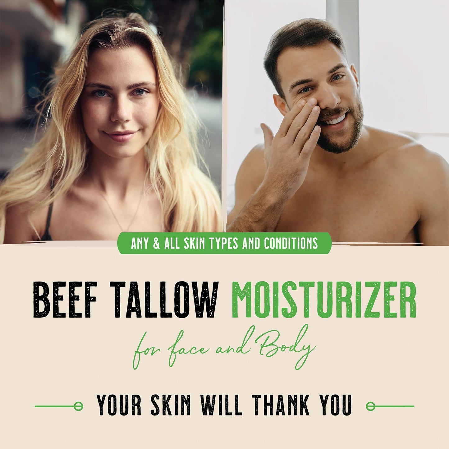 Going Batanas Grass Fed Beef Tallow for Face & Skin (2.6oz) - Hand Made Whipped Tallow Face & Body Moisturizer - Made in USA