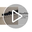 Heavy Duty Ceiling Curtain Track Wall Mount - 18 FT White Room Divider Rod with Hooks