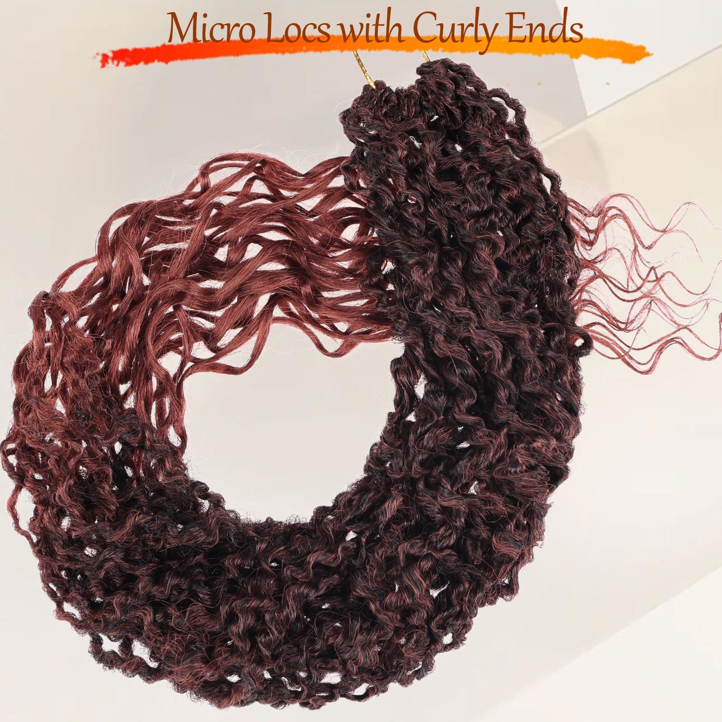 Beverlee Micro Locs Crochet Hair 12 Inch soft locs with curly ends 9 Packs Boho Soft Locs Style Mini Locs Twist Hair Synthetic micro locs extensions goddess Crochet Locs For Black Women