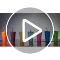 Honeydak 100 Pack Classic Color Plastic Cups with Lids and Straws - 24-27 oz