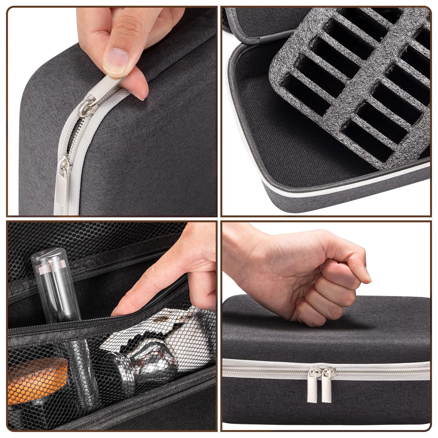 Noverlife Hair Clipper Guard Blades Holder Case, Barber Guard Storage Bag for 20 Metal Blades Hard Storage Travel Case