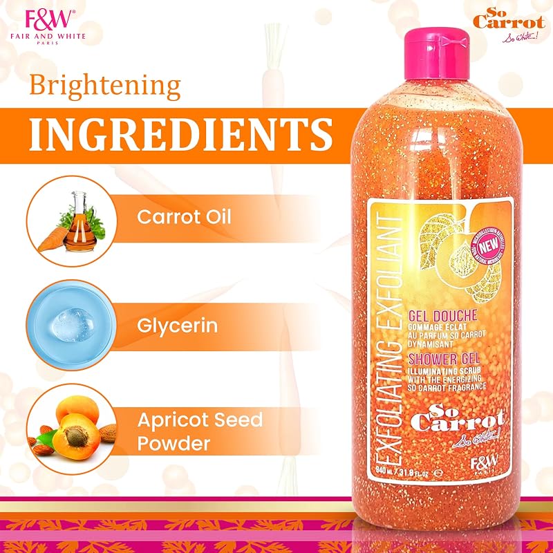 So Carrot Body Wash 31.8 fl oz / 940 ml - Fair & White So Carrot Formula