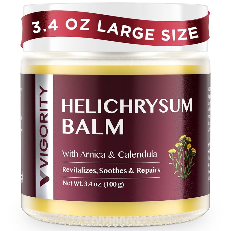 Helichrysum Balm with Arnica & Calendula, 3.4 oz – Soothes Fragile Skin & Restores Moisture Barrier