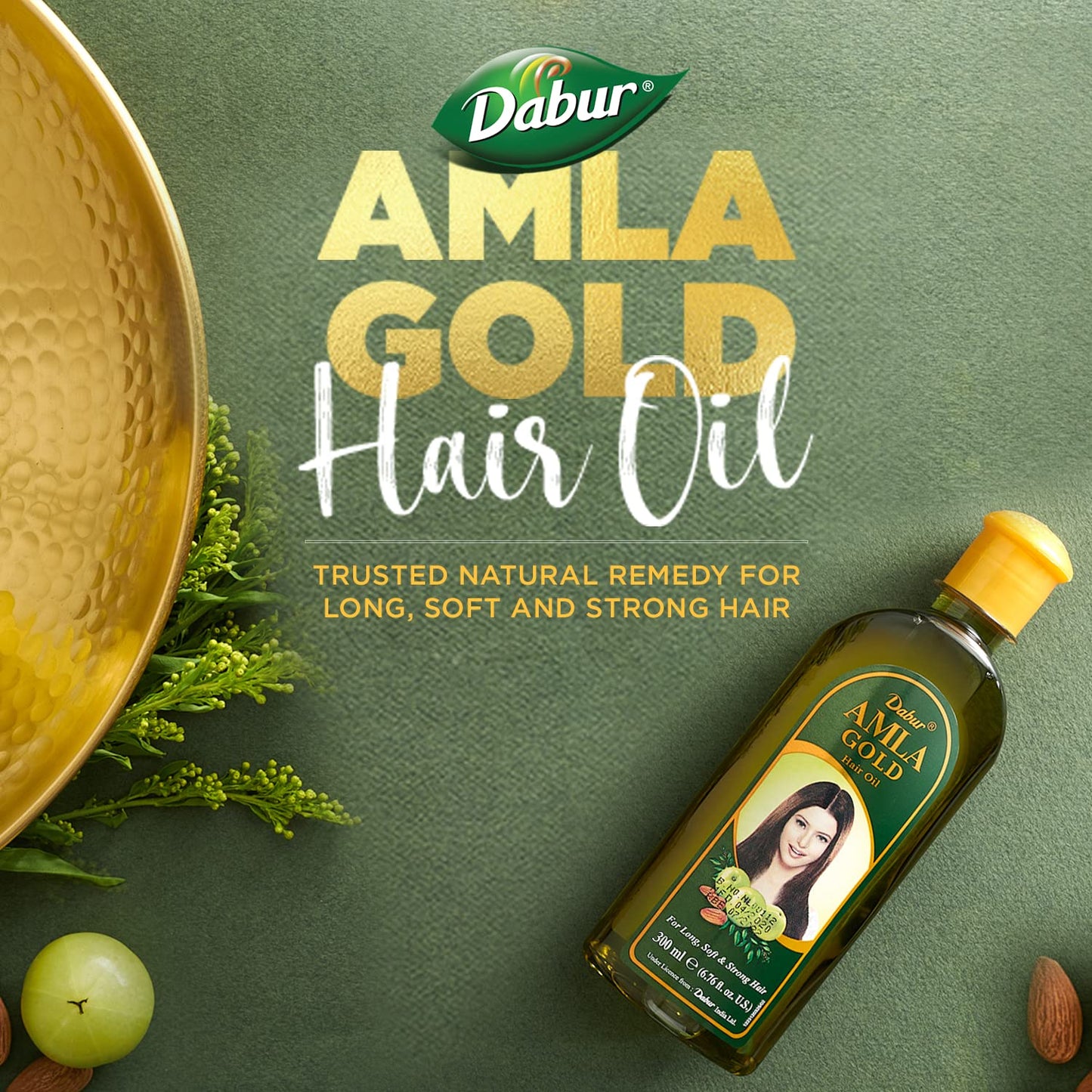 Vatika Naturals Amla Hair Oil – Nourishing Herbal Hair Oil for Stronger, Thicker & Shinier Hair – Enriched with Amla Extracts to Reduce Hair Fall, Strengthen Roots & Promote Healthy Growth – 300ml