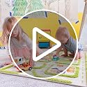 3D Play Rug Traffic Blue - Kids Playmat with Recessed Roads & Landscapes, 39x59 in