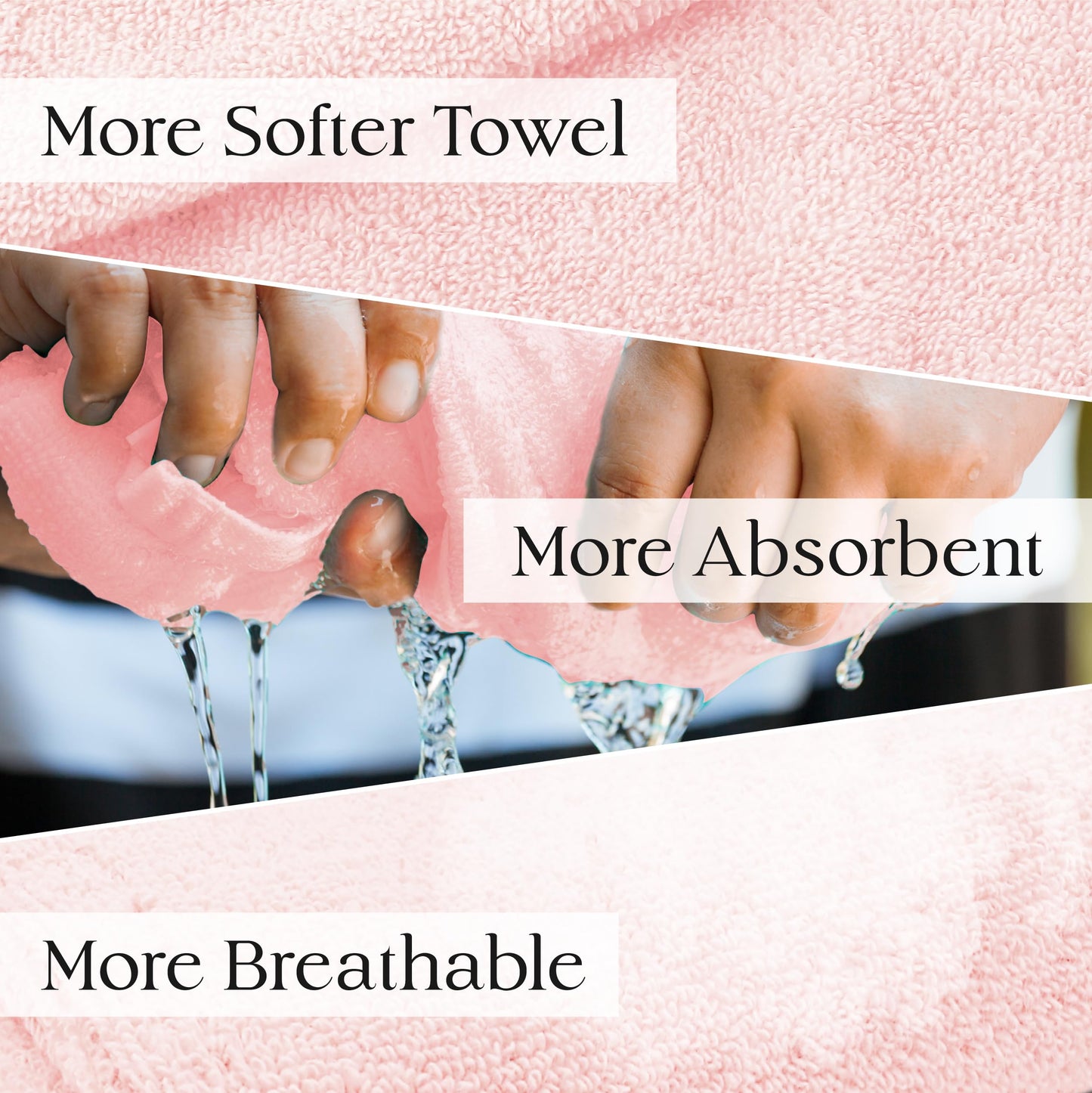 Cotton Hair Towel Wrap for Women/Kids | Quick Dry, Soft & Absorbent 420 GSM Hair Wrap Towels with Double Button | Anti Frizz, Non Microfiber Hair Turbans for Curly, Long Hair (Lilac+Pink)