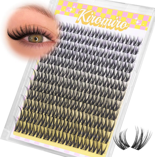Wispy Lash Clusters Natural 10-16mm Cluster Eyelash Extensions DIY Individual Lashes Extensions Double Clusters Lash Soft Lightweight Eyelash Cluster