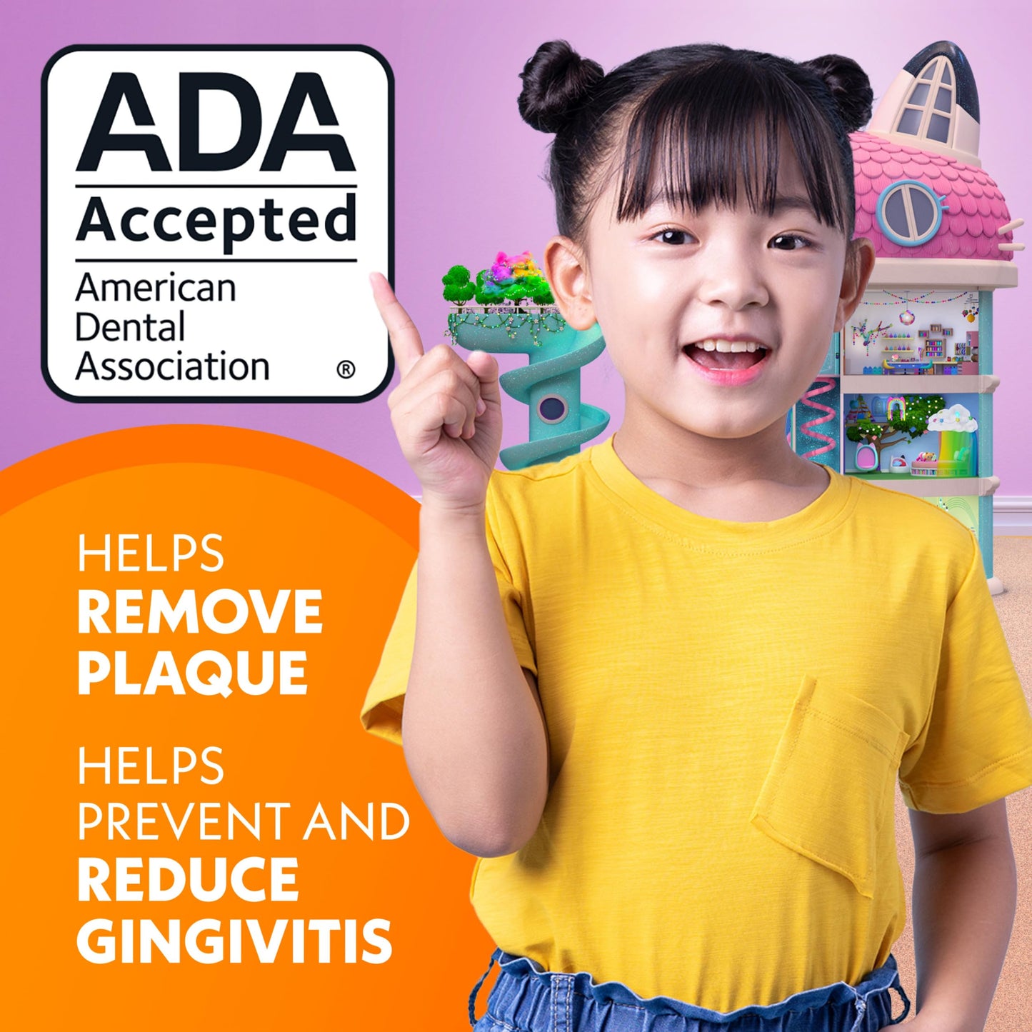 Spinbrush Gabby's Dollhouse Kids Electric Battery Toothbrush, Soft Bristles