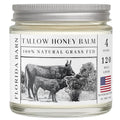 Unscented Tallow Honey Balm 4 oz - Organic Raw Honey, Grass-Fed Beef Tallow Moisturizer