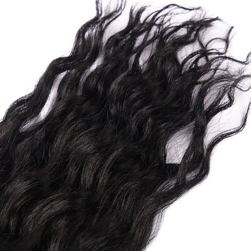 MAYSA Ocean Wave Crochet Hair Extension, 22 inch 6packs Curly Braiding Crochet Hair, Synthetic Crochet Hair Extensions for Women #1B Natural Black