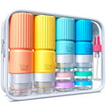 18 Pack Travel Bottles for Toiletries,TSA Approved Silicone Travel Bottle Set Containers jar for Toiletries, Leak Proof Refillable Liqus Shampoo and Conditioner Travel Essentials Toiletry Bottles