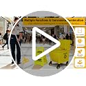 35 Qt Commercial Mop Bucket with Side Press Wringer - Yellow, Wheels