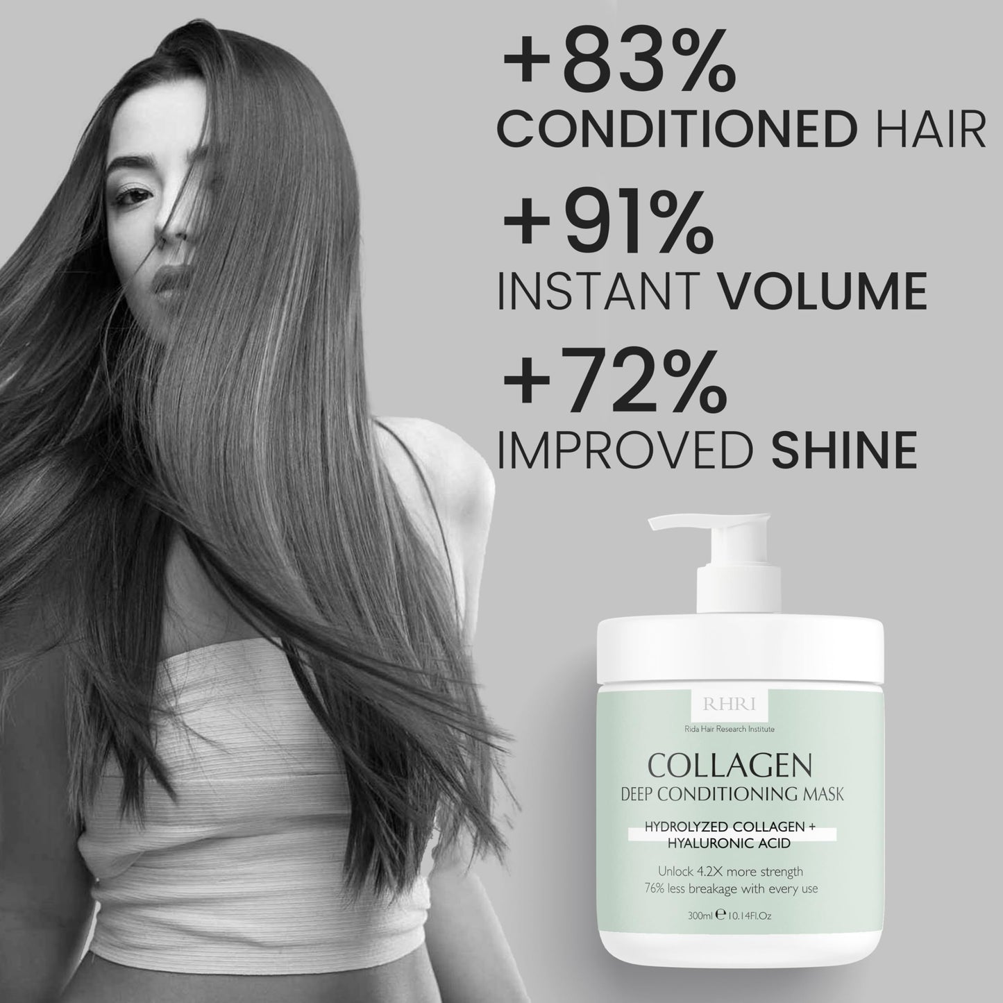 Hair Mask for Dry Damaged Hair and Growth, Deep Conditioner for Dry Damaged Hair, Hair Mask for Bleached Damaged Hair, Deep Conditioning Hair Mask Collagen with Hyaluronic Acid