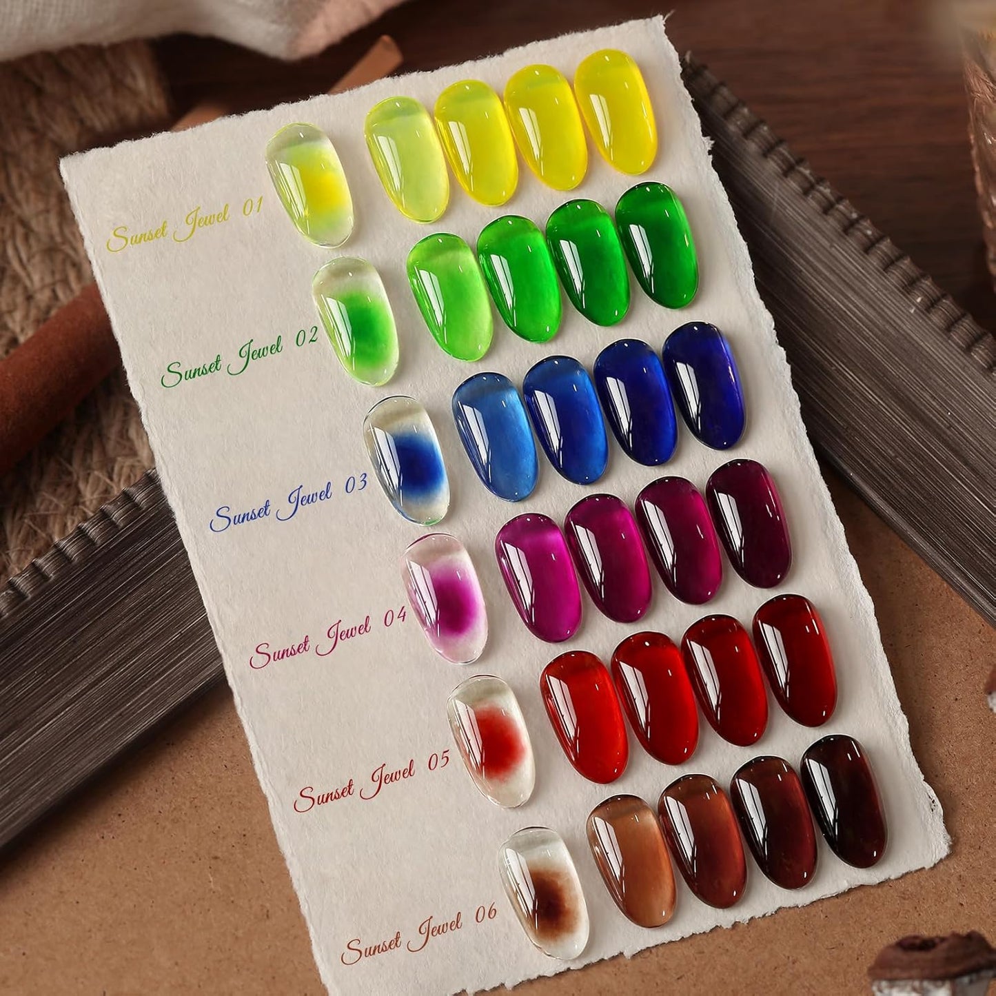 Born Pretty Neon Jelly Gel Nail Polish Set - Halloween Colors, Soak Off UV/LED for Salon & DIY