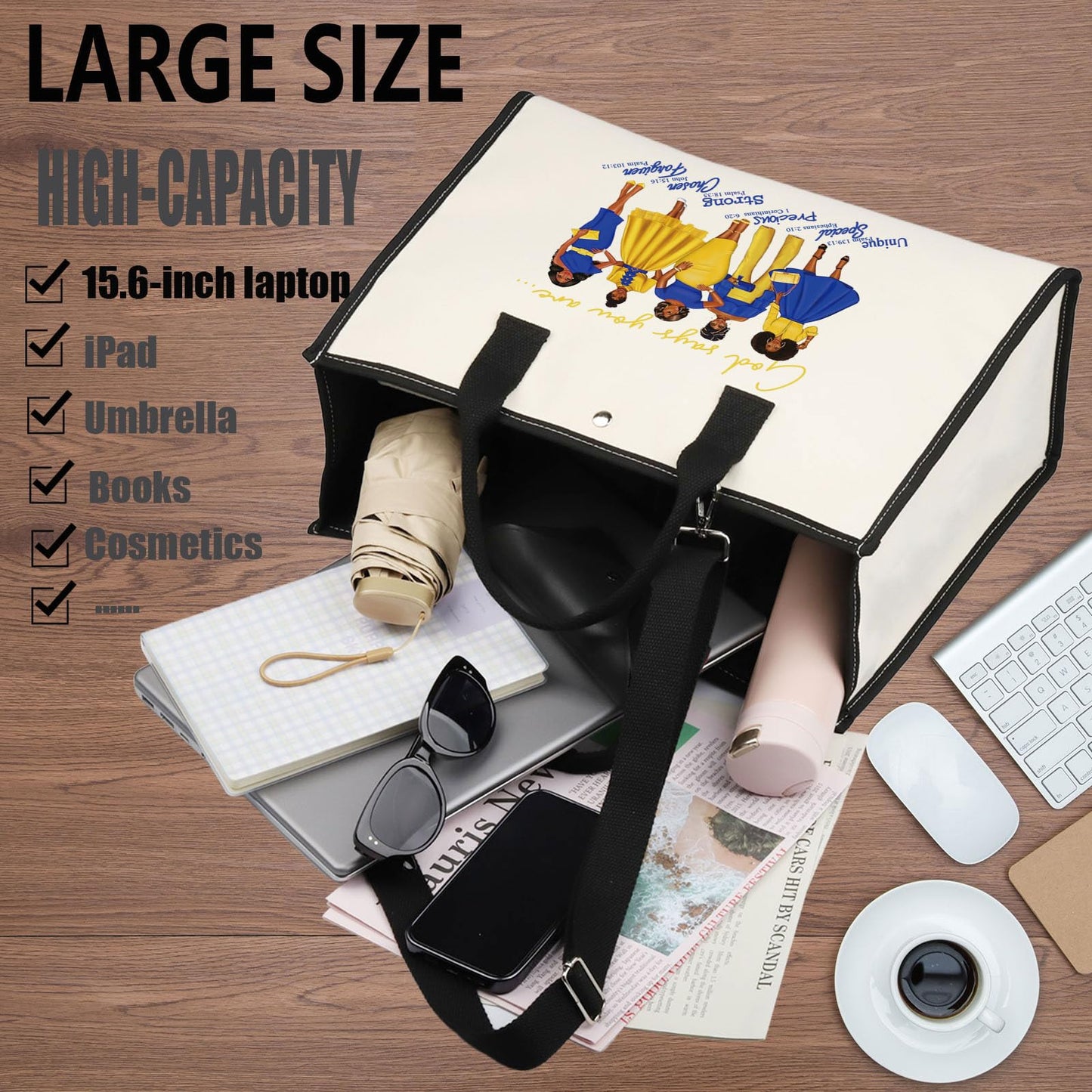 WZMPA SGR Cosmetic Makeup Bag Greek Sorority Gift God Says You Are Sorority Makeup Zipper Pouch Bag 1922 SGR Paraphernalia (God Says SGR-TB)