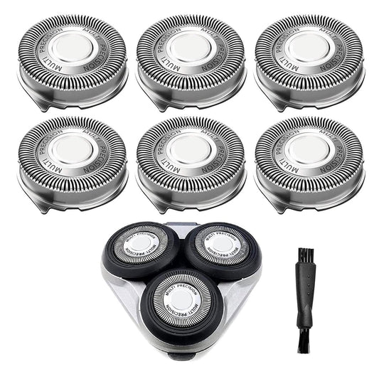 Gleway Sh50/52 Replacement Heads Compatible with Norelco Series 5000 Electric Shavers, New Upgrade Razor Replacement Blades Fit for Series 5000 S5xxx, PT8xx, PT7xx, AT8xx, AT7xx, 6Pack