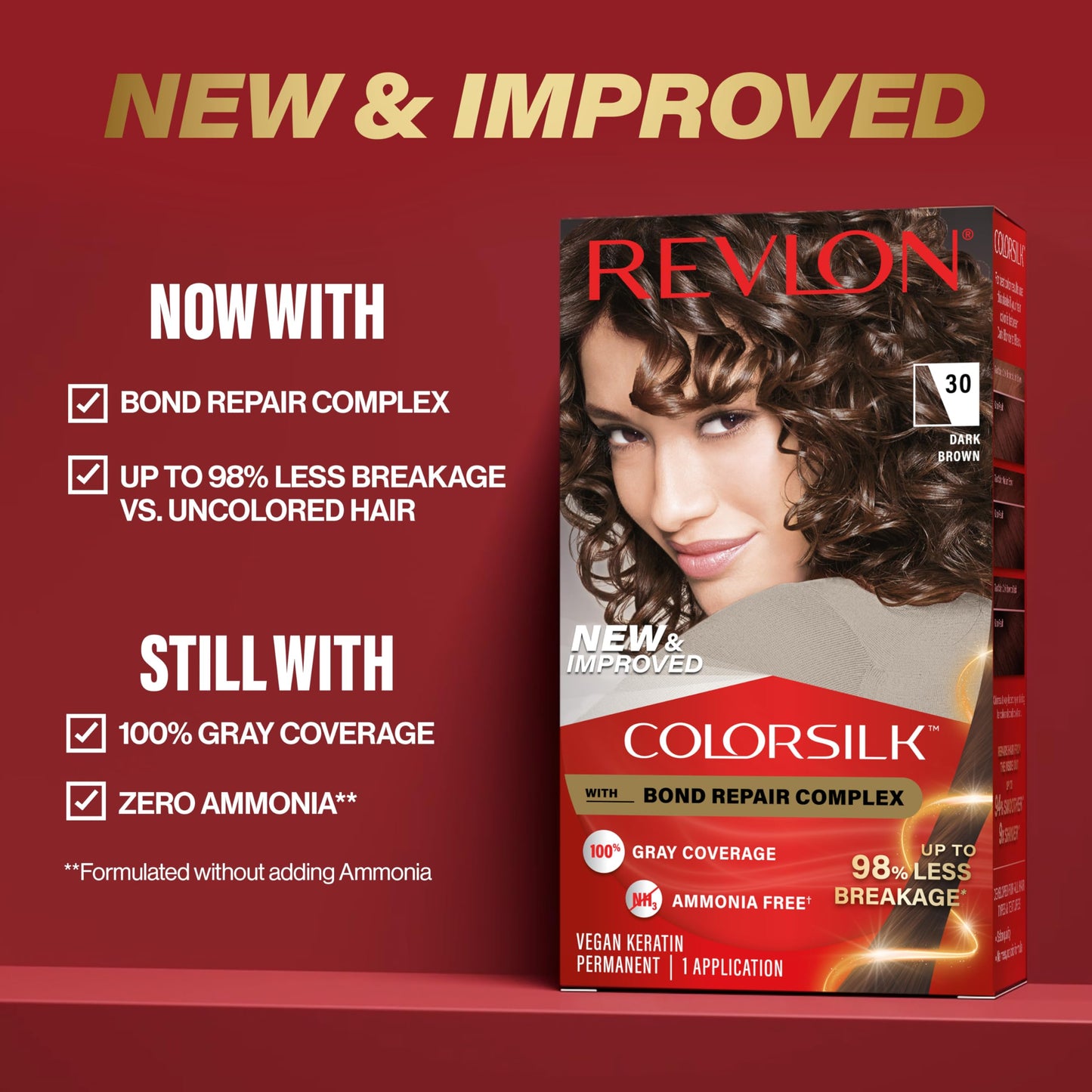 Revlon ColorSilk with Bond Repair Complex, Black Permanent Hair Color, 100% Gray Coverage, Ammonia Free Hair Dye, Vegan Keratin, 11 Soft Black (Pack of 3)