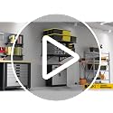 64x4ft Adjustable Wall Garage Storage Shelf Set - 4 Pack Black