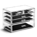 3 Large, 2 Small Drawer Acrylic Makeup Organizer - Clear Cosmetic & Vanity Storage (Variation: 3 Large, 2 Small Drawer)