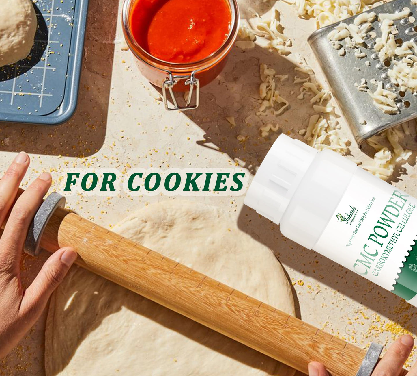 6oz CMC Powder, 100% Pure CMC Powders for Fondant, Premium Tylose Powder Ice Cream Stabilizer, Food Grade Thickener and Water Retention Agent for Frostings, Cake Decoration, Frozen Food, Candy, Yogurt