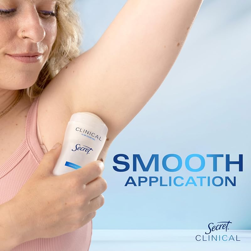 Secret Clinical Strength Antiperspirant Deodorant Bundle - Clear Gel + Dry Spray for Women, 2.6 oz & 3.8 oz