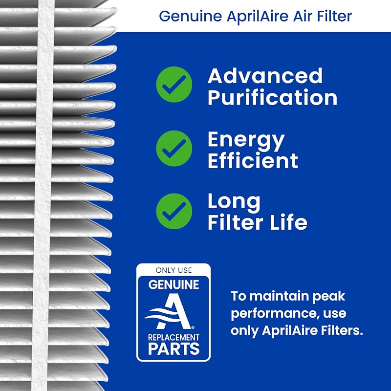 Aprilaire 213 Replacement Filter for Whole-House Humidifier/Air Purifier, MERV 13, 20x25x4, Pack of 1 - Variation 1