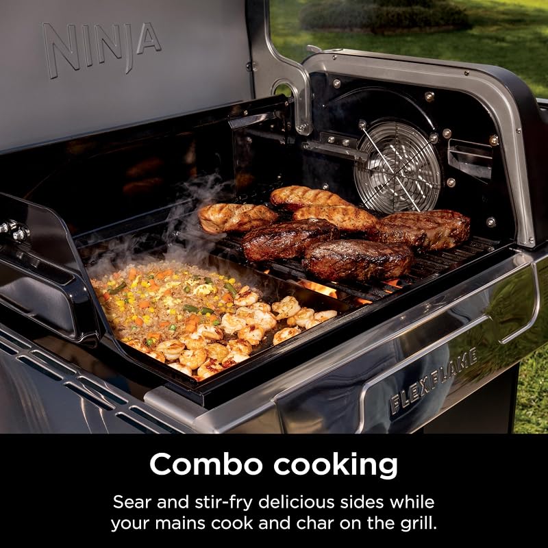 Ninja FlexFlame Half-Size Griddle with Grease Drain 16.9" x 12.4" x 2.1"