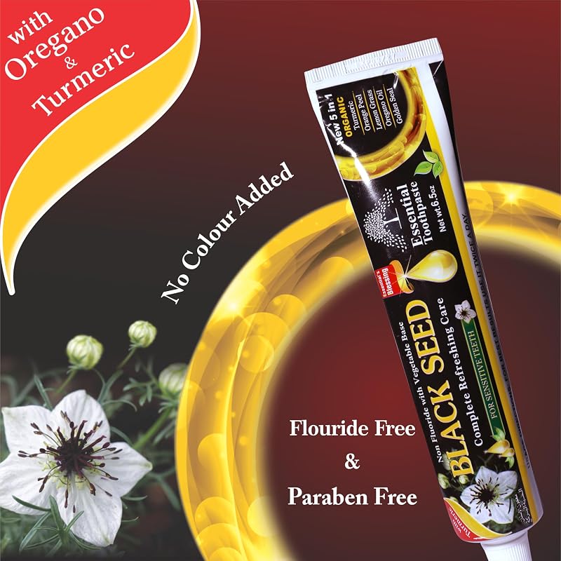 Black Seed Toothpaste - Fluoride Free, 6.53oz Pack (6)