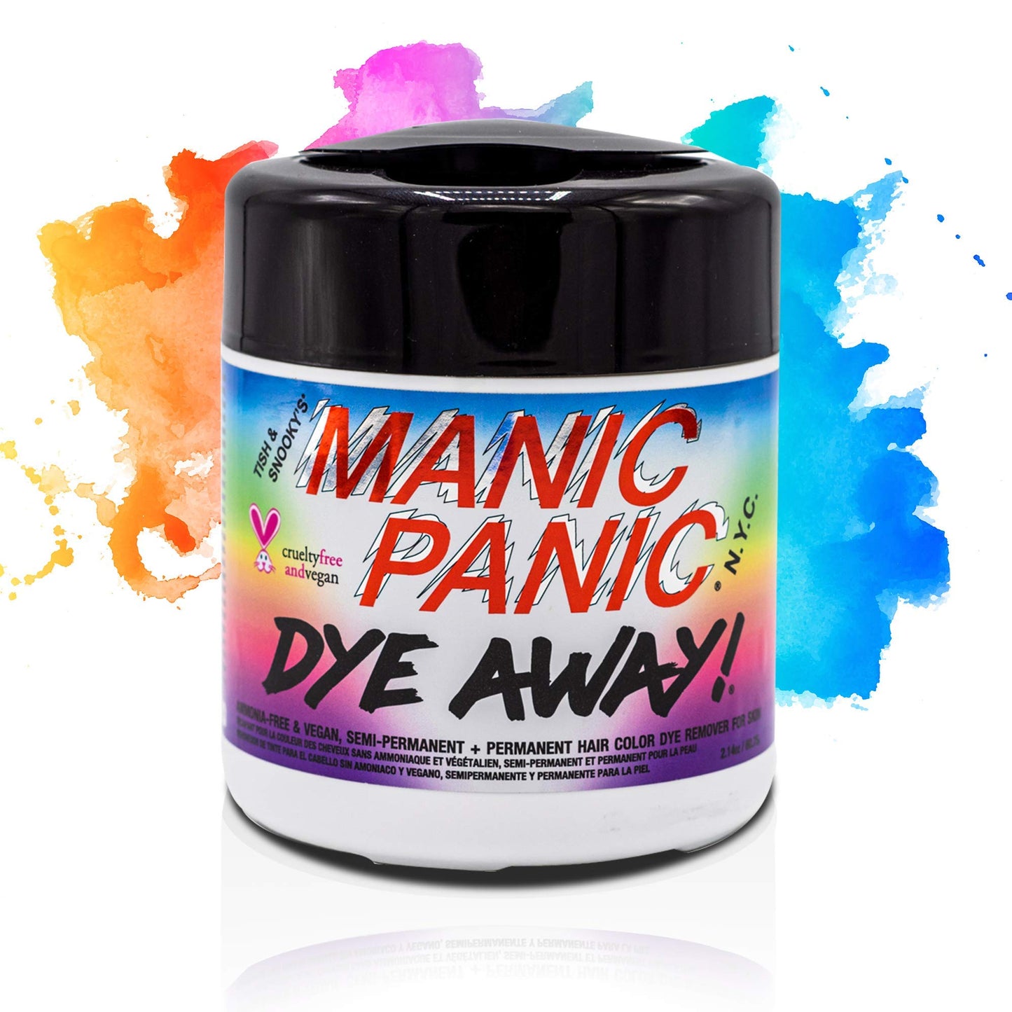 MANIC PANIC Dye Away Hair Dye Remover Wipes - Ammonia-Free Hair Color Remover Wipes for Adults - Removes Semi-Permanent & Permanent Color from Skin - Vegan & Cruelty-Free (50 Count)