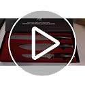 Pakkawood Brown 3-Piece Knife Set with Japanese High Carbon Steel Chef Knives