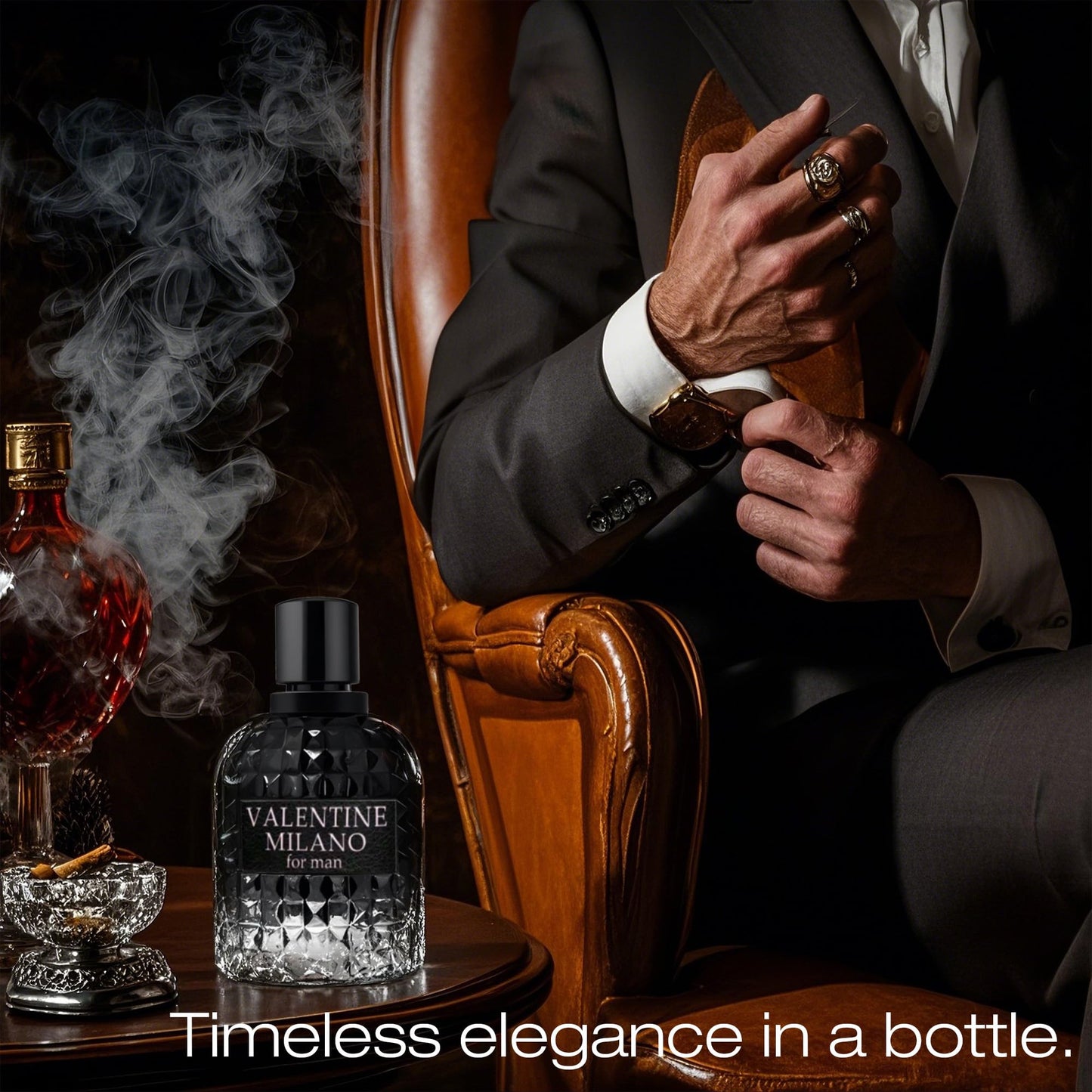 A CENTER Men's Cologne Gift Set Include Valentine Milano,Valentine,Choco Musk & Invincible - 3.4 Fl Oz Each | Vanilla Bourbon, Leather & Amber Floral Fragrance | Luxury Eau de Toilette Quartet