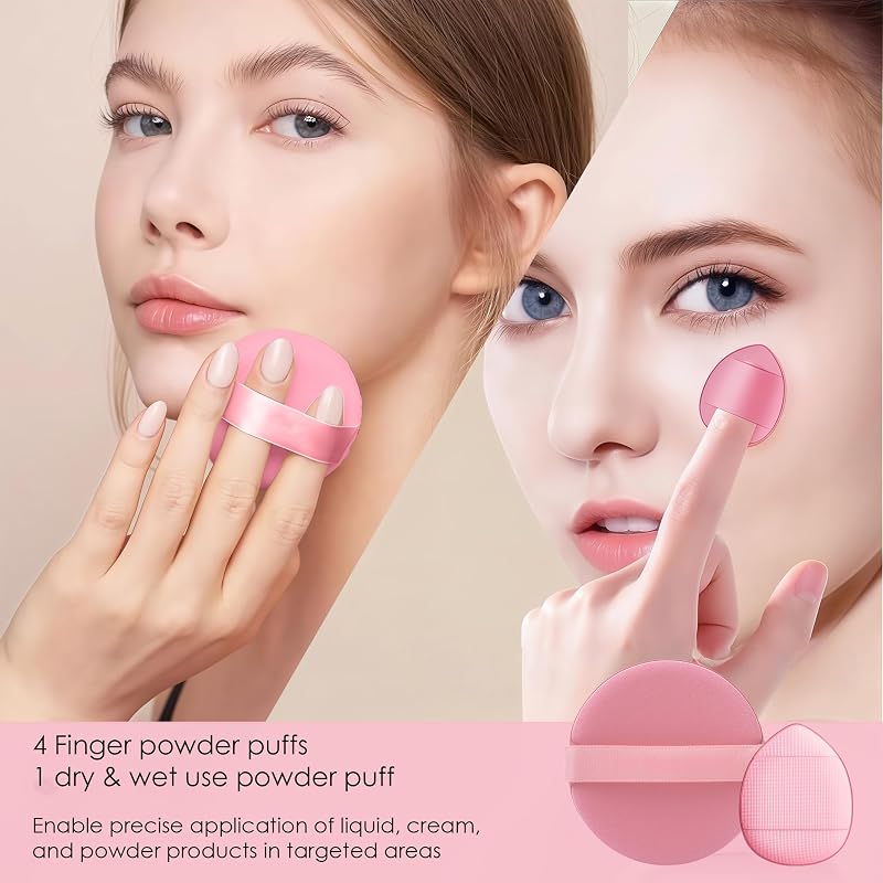 Pink 30-Piece Makeup Brush Set with 18 Brushes, 12 Sponges & Mirror Case (Variation: Pink) for Beginners