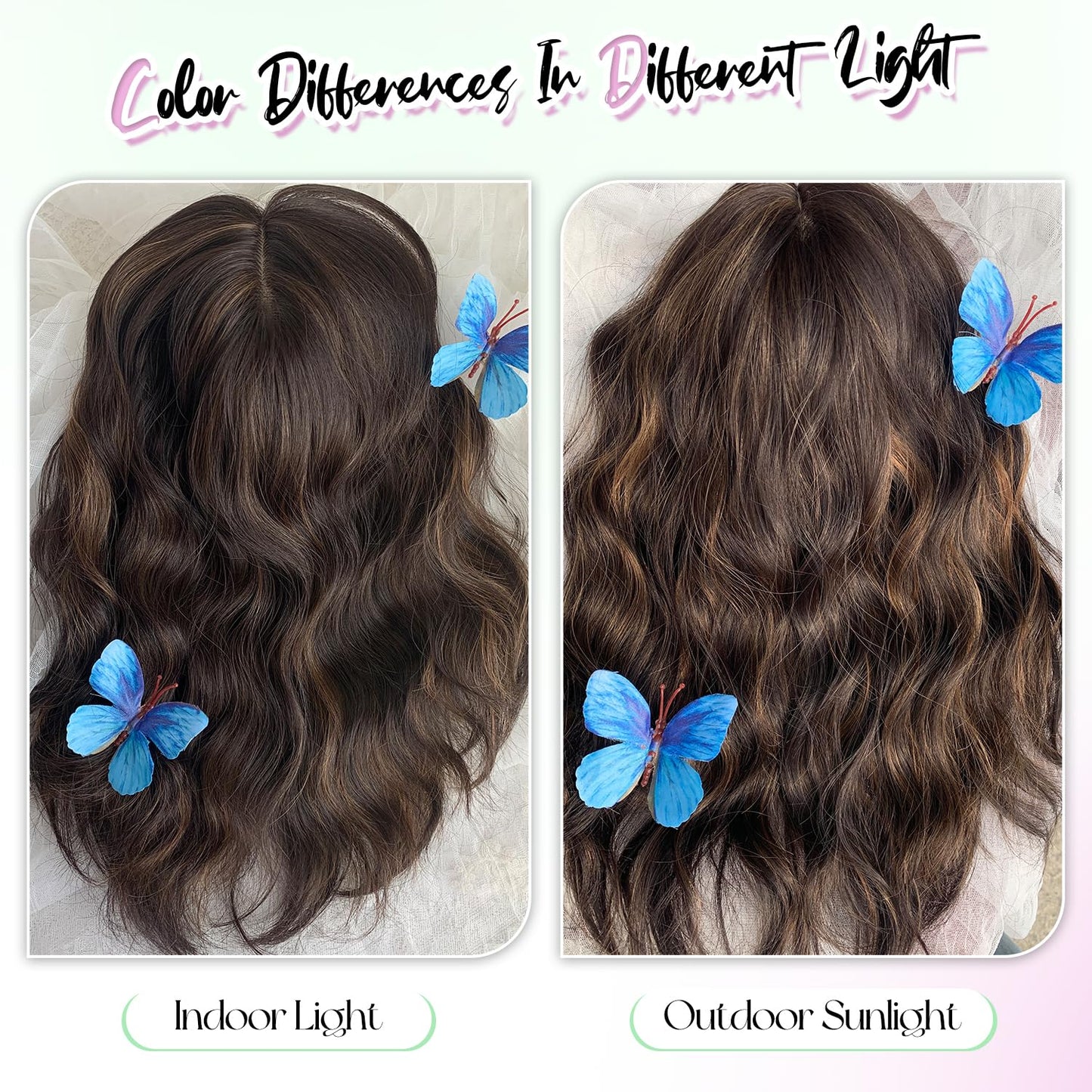 UDU Short Wavy Hair Topper for Women, 11Inch Lightweight & Breathable Synthetic Wiglet for Volume and Gray Hair Coverage, Heat Resistant Natural Hairpiece for Summer Look