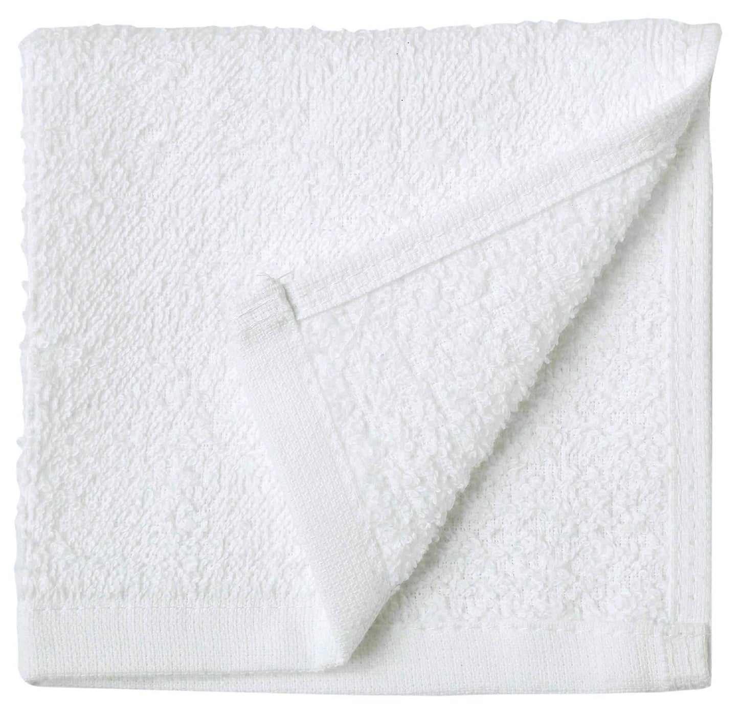 BIOLINEN Cotton Washcloth Towel Set, 12"x12", Pack of 24, Ultra Soft, 100% Cotton, Multi-Purpose Rags (White, 12 x 12-24 Pack)