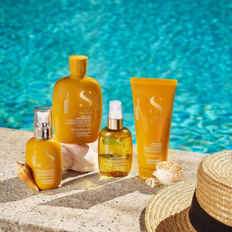After-Sun Sulfate-Free Shampoo for Sun-Exposed Hair | Alfaparf Milano Semi di Lino Sunshine