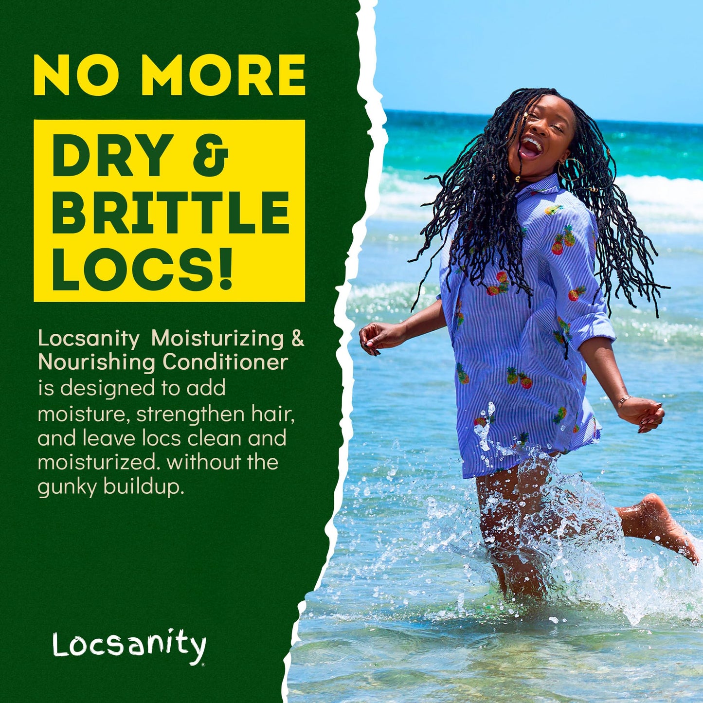 Locsanity Rosewater Peppermint 2-in-1 Shampoo and Conditioner for All Types of Dreadlocks and Hairstyles – Moisturizing, Nourishing, and Hydrating Shampoo and Conditioner (12 fl oz)