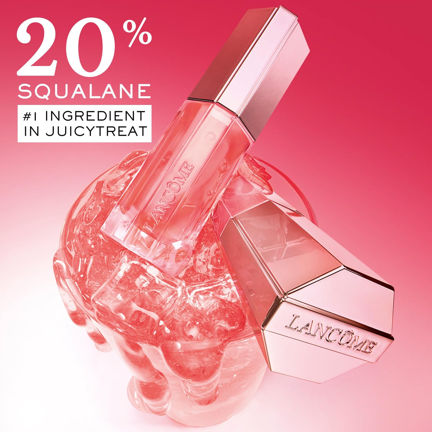 Lancôme Lip Idôle JuicyTreat Oil-in-Gloss -24HR Hydrating Gloss with Squalane for Instant Shine - 25 Toffee Talk