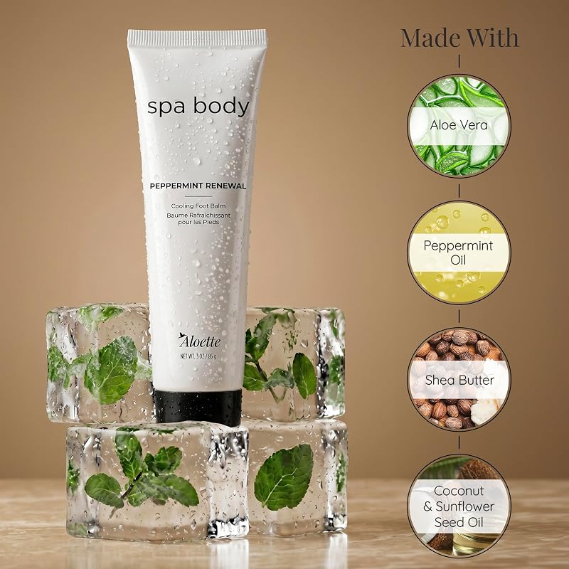 Peppermint Renewal Cooling Foot Balm for Dry Crackled Heels & Feet
