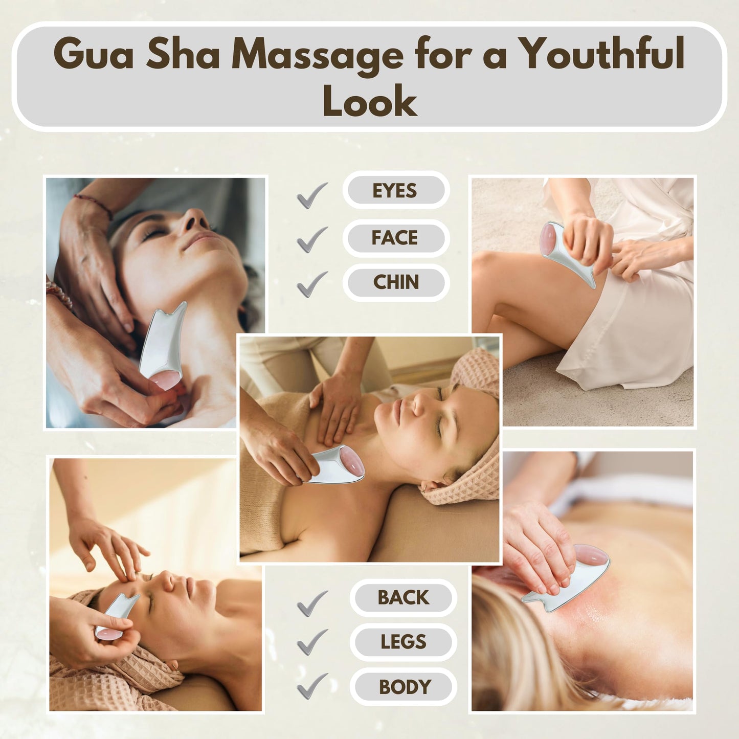 2-in-1 Gua Sha & Jade Roller Face Massager, Anti-Aging Facial Tool for Lifting, Wrinkle Reduction, Skin Rejuvenation, Puffiness Relief, and Glowing Skin – Gua Sha Massage for a Youthful Look