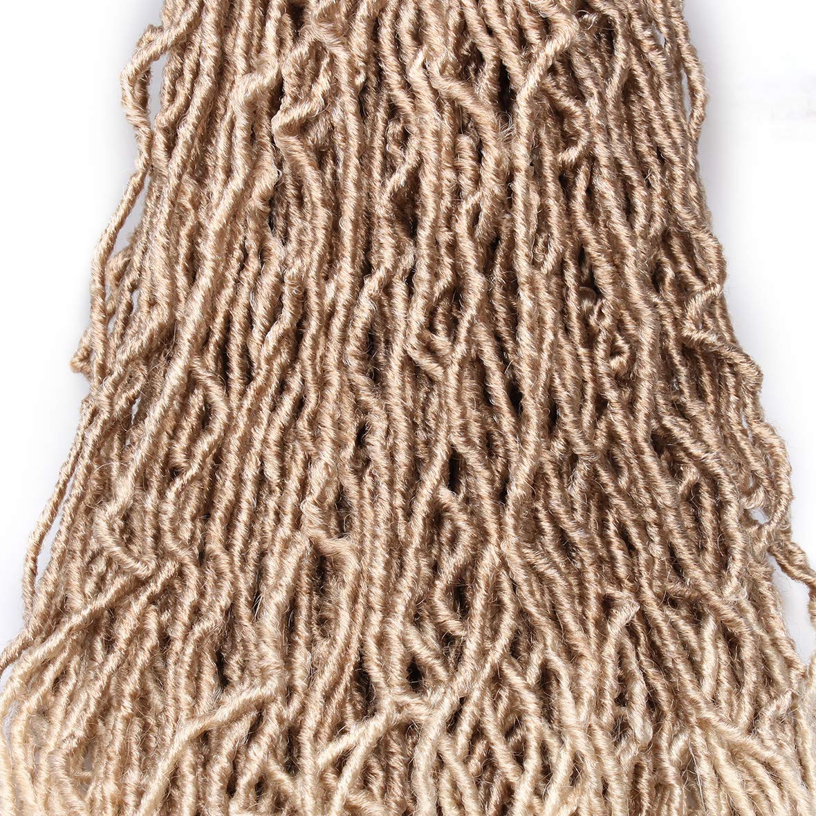 Faux Locs Crochet Hair - 18 Inch Pre-Looped 7 Packs Soft Natural Black Goddess Locs for Women