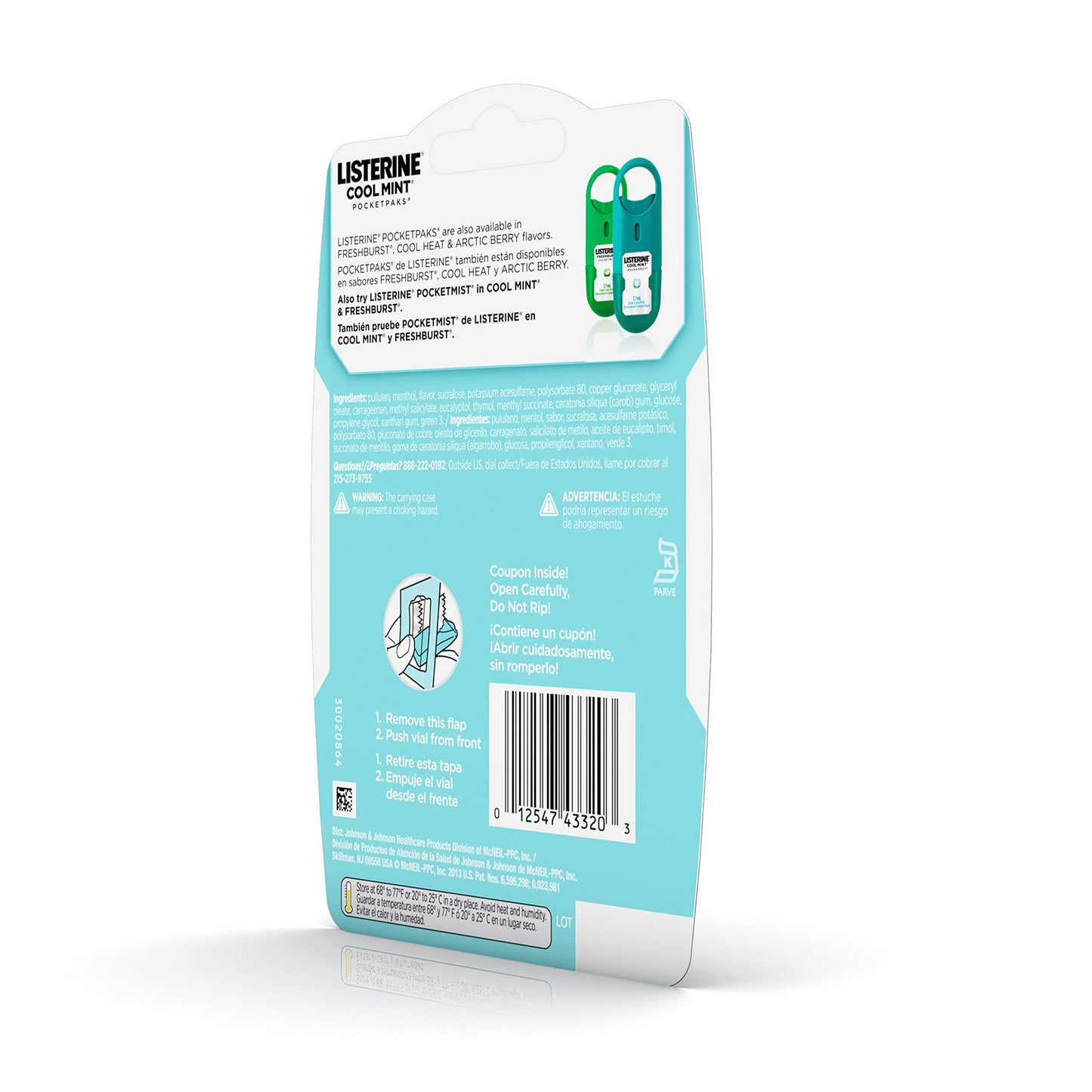 Listerine Pocketpaks Breath Strips, Cool Mint, 72 Count (Pack of 1)