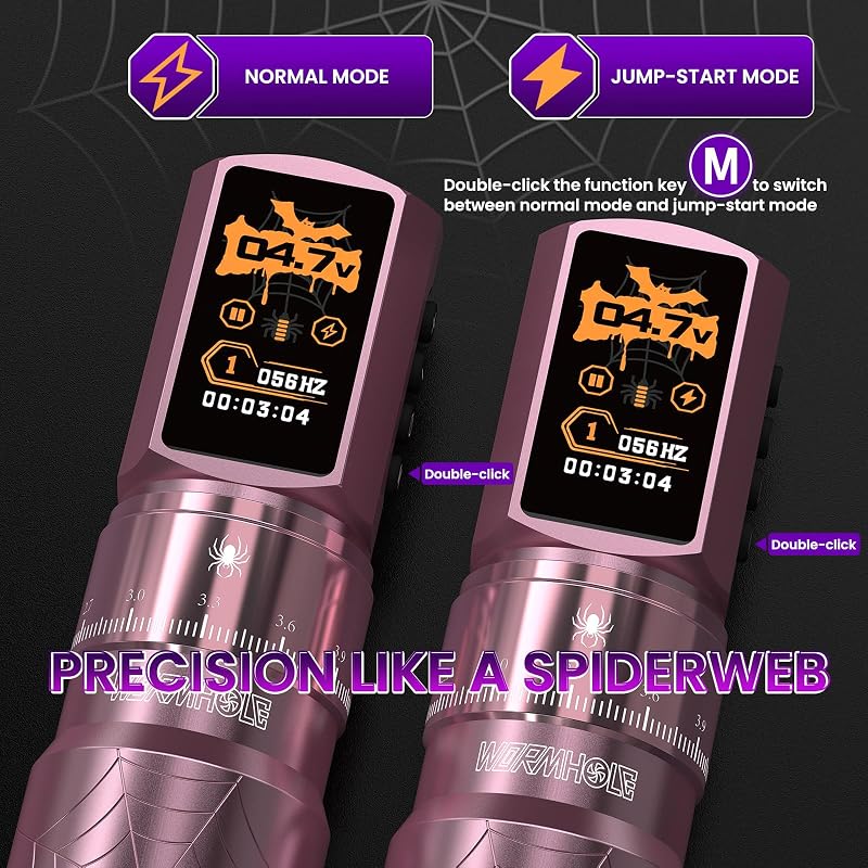 Wireless Tattoo Kit with Dual 2300mAh Batteries – 6500 RPM Cartridges & Practice Skins