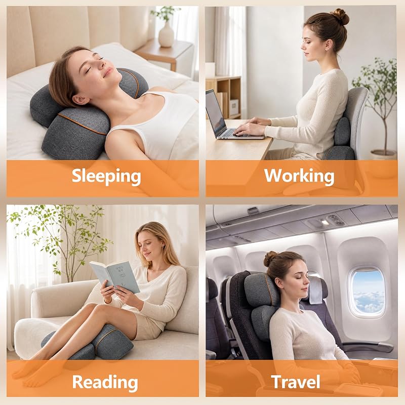 3-in-1 Cordless Neck Massager Pillow with Heat and Airbag Support
