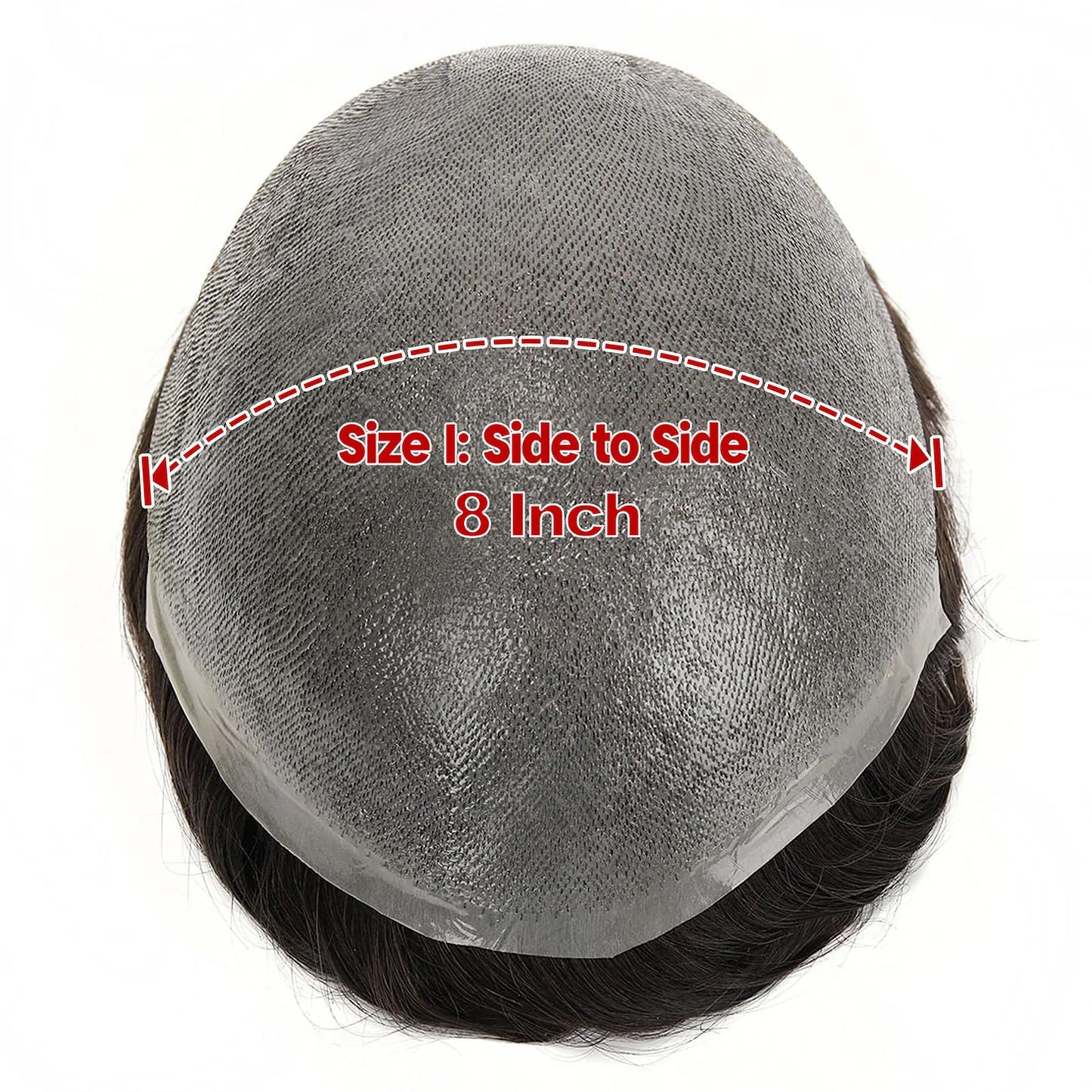 Topunique Mens 0.08mm Thin Skin Toupee, #1B20 Natural Black with 20% Gray Hair V-Looped Invisible Hairline 8x10 Inch PU Base Remy Human Hair for Men