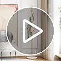 Gold Coat Rack with 8 Hooks - Branch Design, Freestanding Entryway Organizer, Gold-White Variation