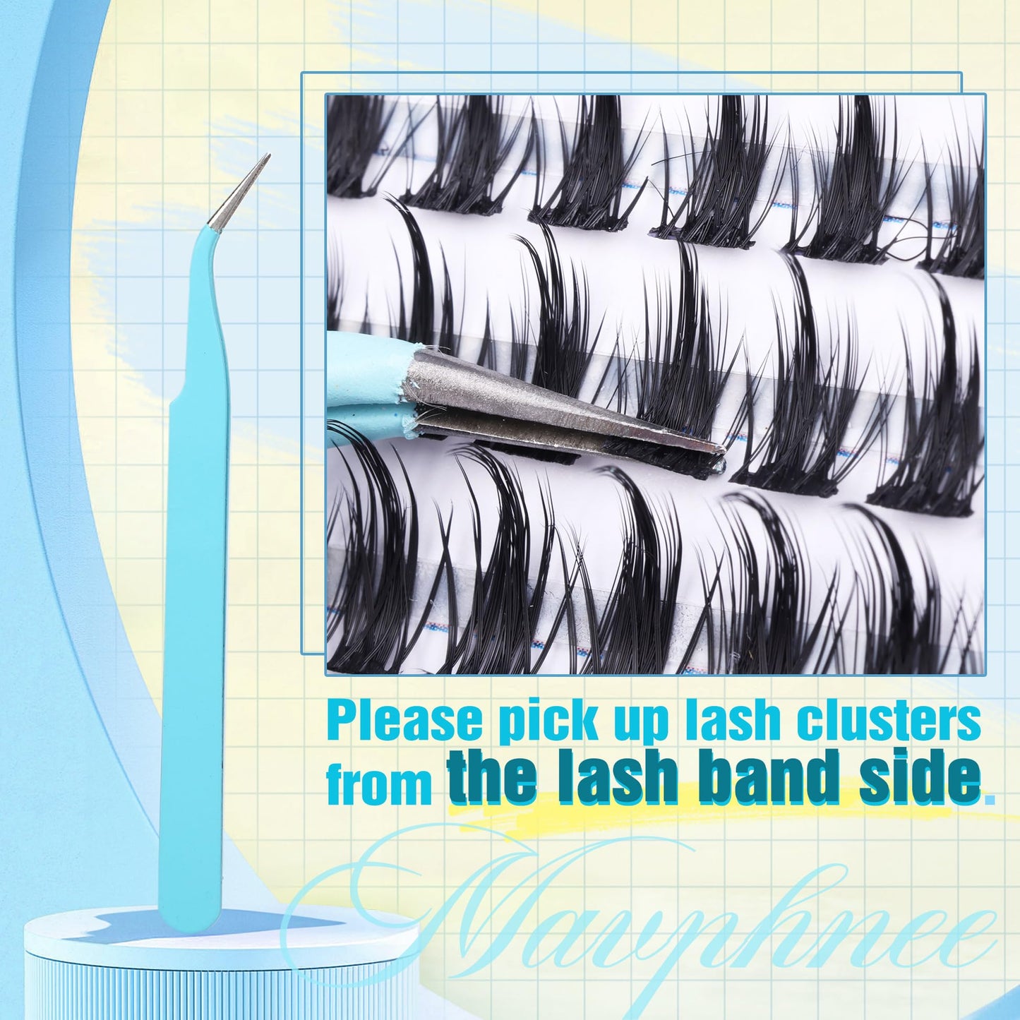 Fairy Lash Clusters Kit Manga Cluster Eyelash Extensions Kit Spiky Cluster Lashes Anime Individual Lashes Wispy Eyelash Clusters 10-16MM Natural Lash Extension Everyday DIY Lash Bond and Seal Kit