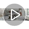 Grey Blue Washable 9x12 Area Rug for Living Room - Modern Abstract Home Decor