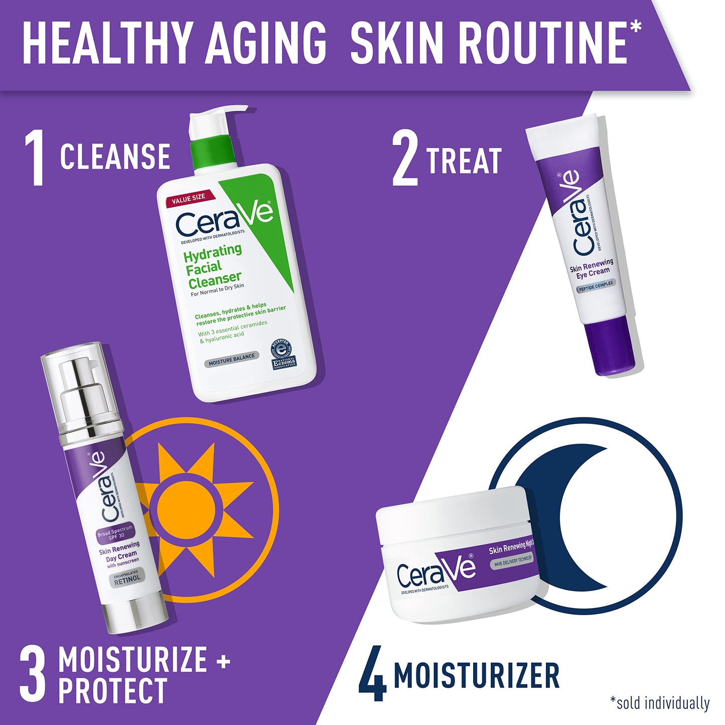 CeraVe Skin Renewing Eye Cream For Wrinkles, Under Eye Cream With Peptides + Caffeine + Niacinamide, For Wrinkles & Crows Feet, Paraben Free & Opthalmologist Tested