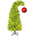 6 ft Prelit Lime Green Christmas Tree with Stand - Whimsical Curly Top, Variation of THIS listing: 8in